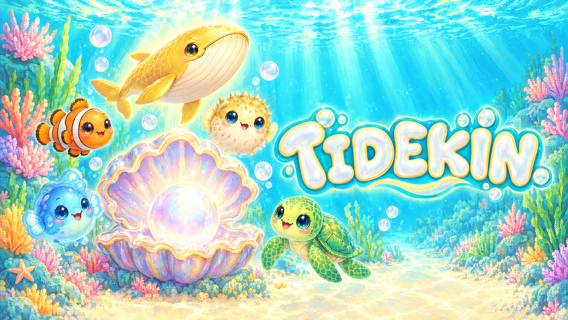 Bright underwater creatures in Tidekin